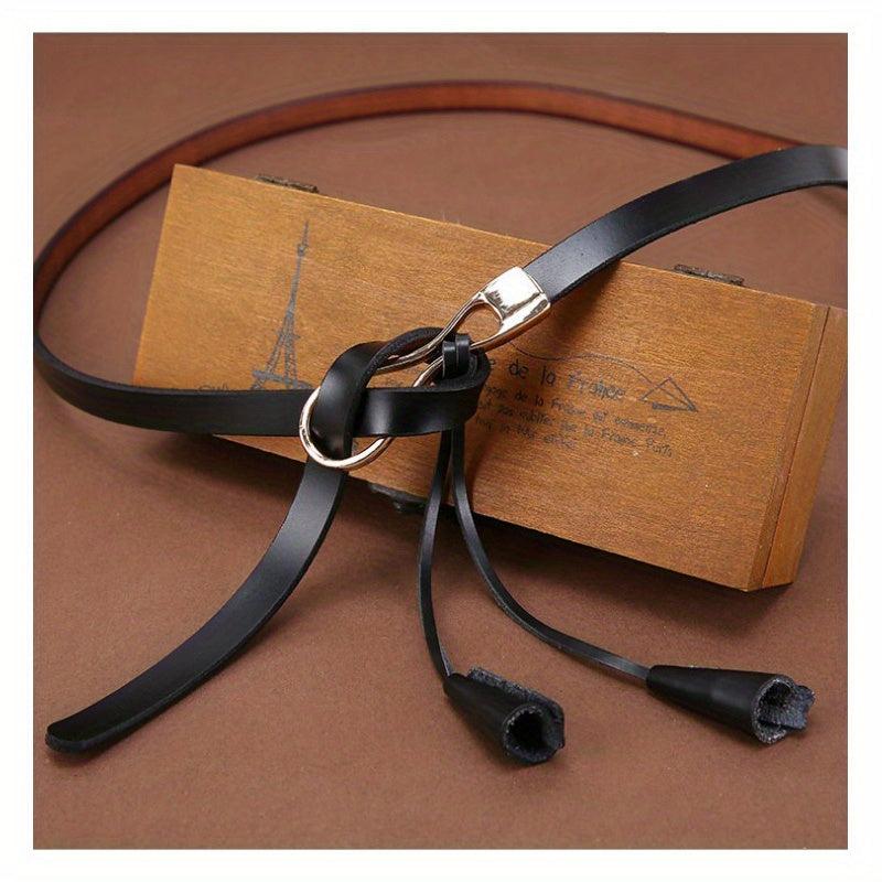 Red Tassel Leather Belt Casual Dress Girdle For Women