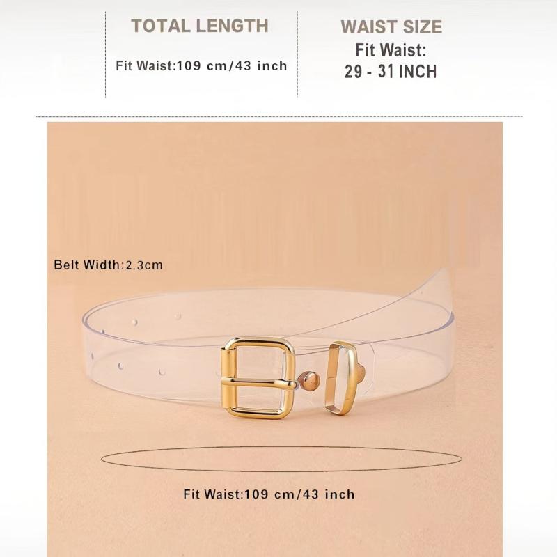 Transparent Belt Strap Jeans Belt Dress Belt Casual Clear Belt