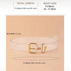 Transparent Belt Strap Jeans Belt Dress Belt Casual Clear Belt