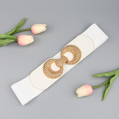 Vintage Elastic Wide Waist Belt for Women Girls