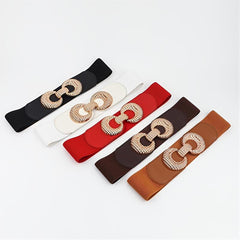 Vintage Elastic Wide Waist Belt for Women Girls