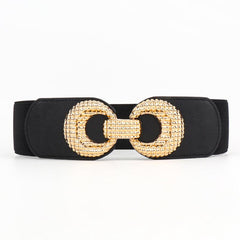 Vintage Elastic Wide Waist Belt for Women Girls