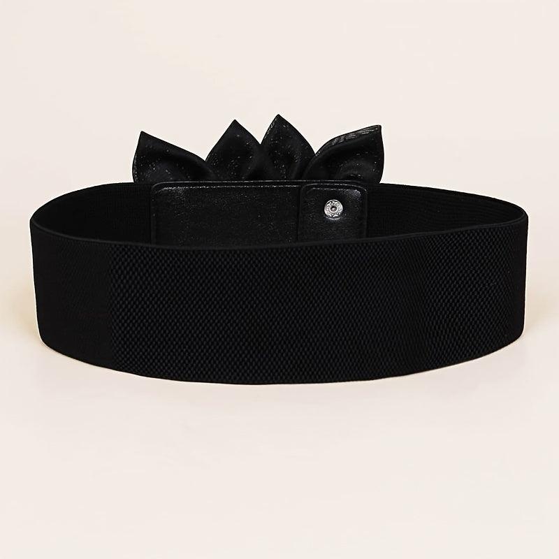 Red Flower Corset Belt Elastic Buckle Girdle for Women