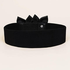 Red Flower Corset Belt Elastic Buckle Girdle for Women