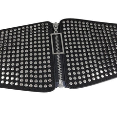 Wide Elastic Studded Belt Female Waist Gothic Plus Size Stretch