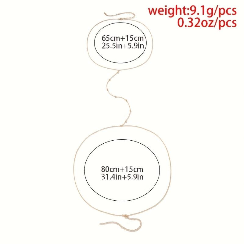 Boho Crossed Chest Chain Metal Belly Waist Chain Women