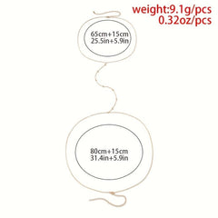 Boho Crossed Chest Chain Metal Belly Waist Chain Women