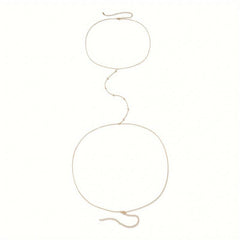Boho Crossed Chest Chain Metal Belly Waist Chain Women