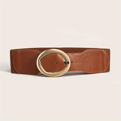 Rose Pink Wide Belt Oval Buckle Y2K Vintage