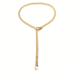 Punk Waist Chain Metal Tassel Dress Girdle For Women