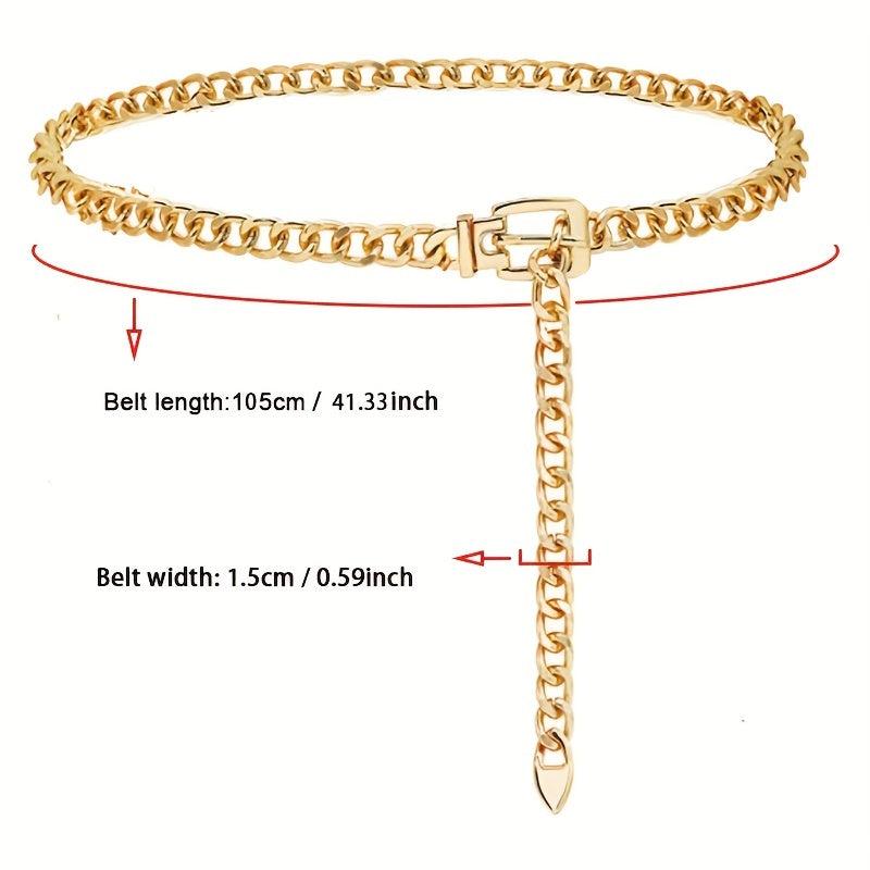 Punk Waist Chain Metal Tassel Dress Girdle For Women