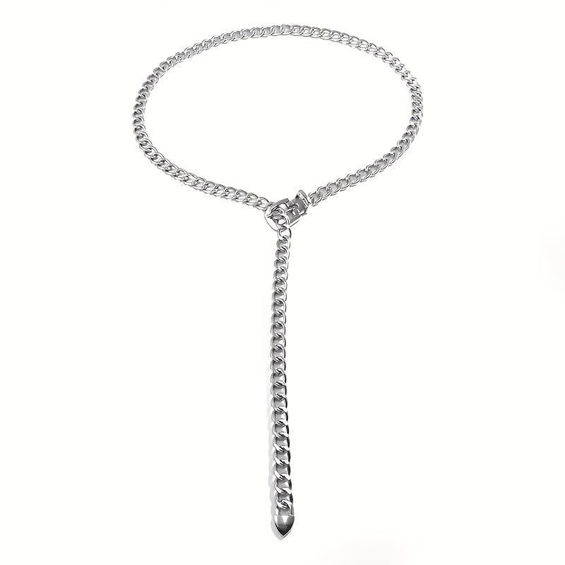 Punk Waist Chain Metal Tassel Dress Girdle For Women