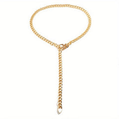 Punk Waist Chain Metal Tassel Dress Girdle For Women