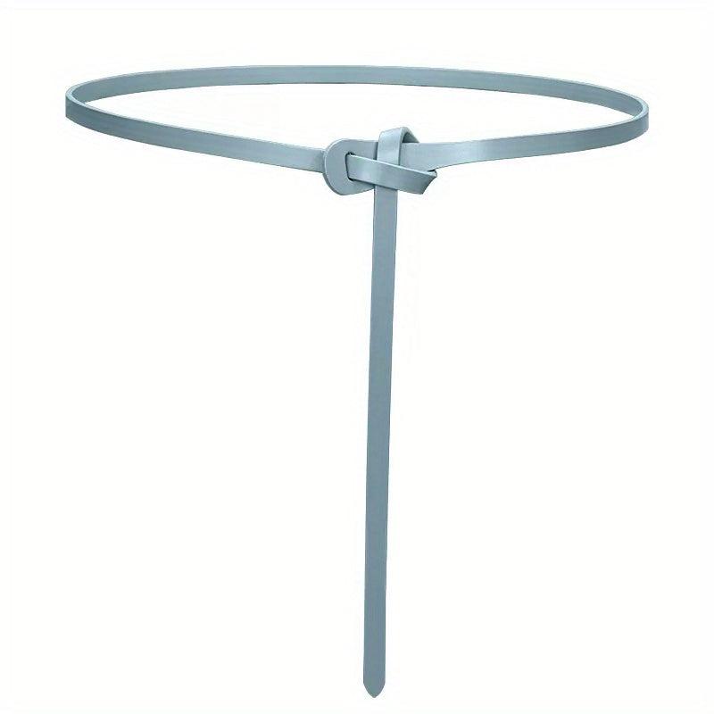 Thin Knotted Belt Vintage Solid Waistband for Women