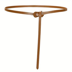 Thin Knotted Belt Vintage Solid Waistband for Women