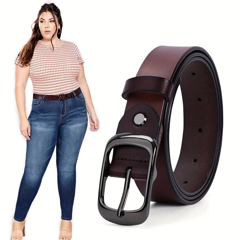  Leather Belt For Women Polished Buckle Casual Jeans Pants Belts