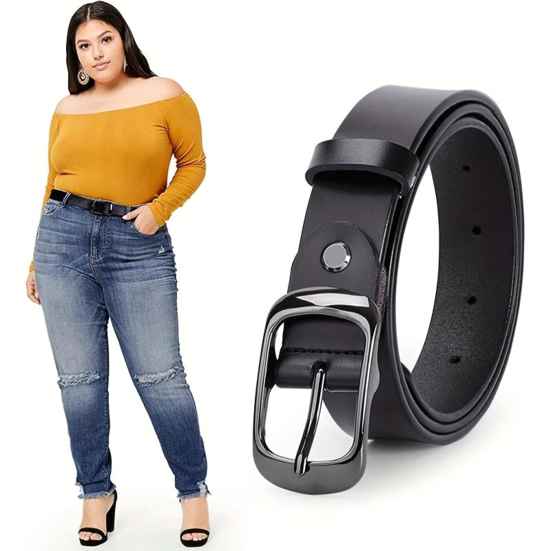  Leather Belt For Women Polished Buckle Casual Jeans Pants Belts