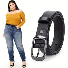  Leather Belt For Women Polished Buckle Casual Jeans Pants Belts