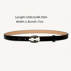 Snake Head Buckle Belt PU Belt For Women
