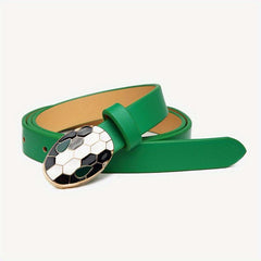 Snake Head Buckle Belt PU Belt For Women