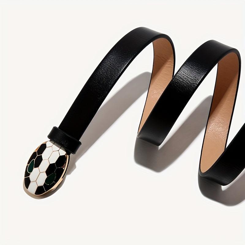 Snake Head Buckle Belt PU Belt For Women
