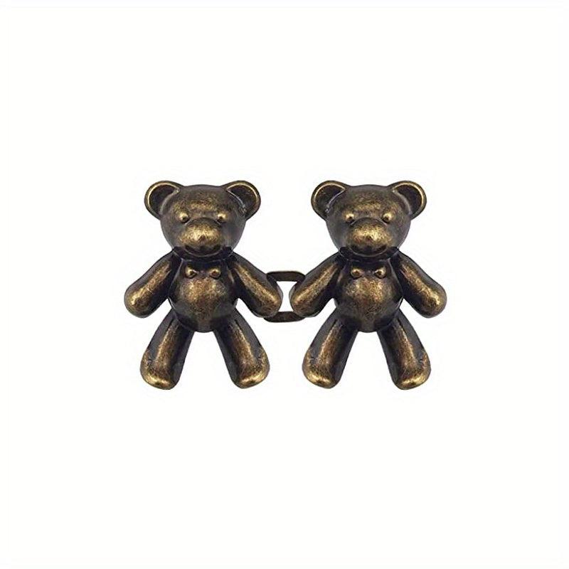1 Pair Bear Waist Pin Waist Buckle No Sewing Detachable Buttons For Waist Adjust