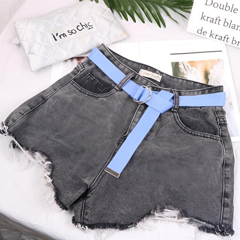 Canvas Double Ring Belt for Women Girls