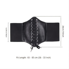 Women's Elastic Corset Skinny Leather Belt