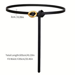 Women's Leather Thin Belt Vintage Knotted Girdle