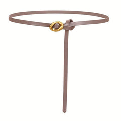 Women's Leather Thin Belt Vintage Knotted Girdle