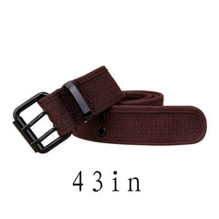 Canvas Belt Hole Square Buckle Punch Pants Belt Punk Eyelet Belt