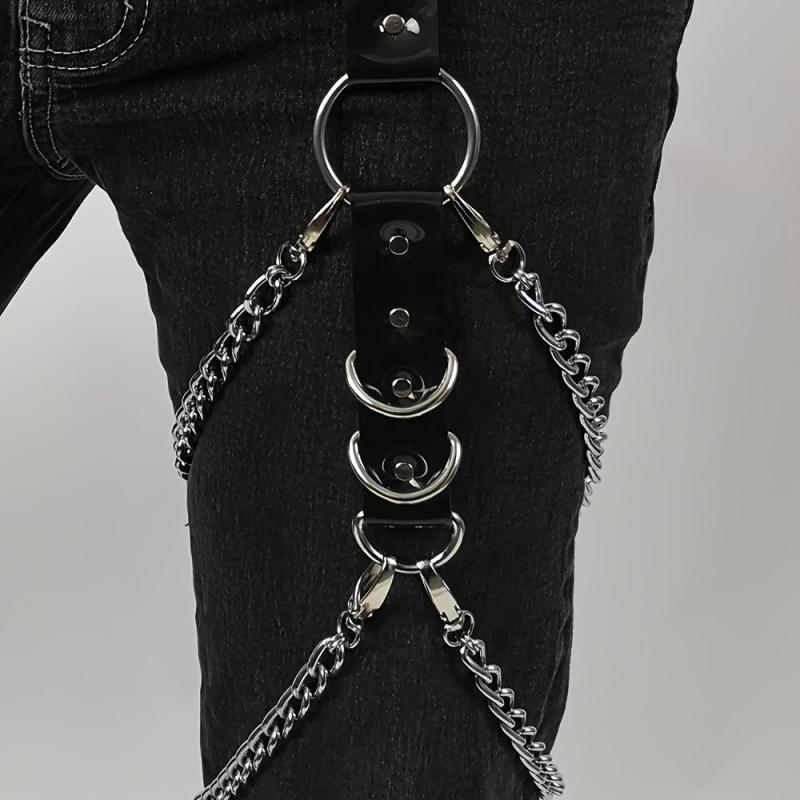 Gothic Leg Chain Harness Hip Hop Leg Strap Unisex
