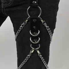 Gothic Leg Chain Harness Hip Hop Leg Strap Unisex