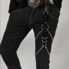 Gothic Leg Chain Harness Hip Hop Leg Strap Unisex