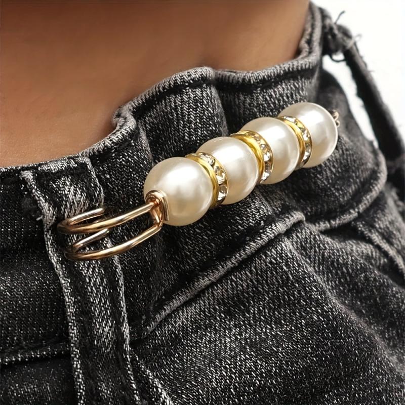 Faux Pearl Brooch Pins Set for Women Clothing Decoration