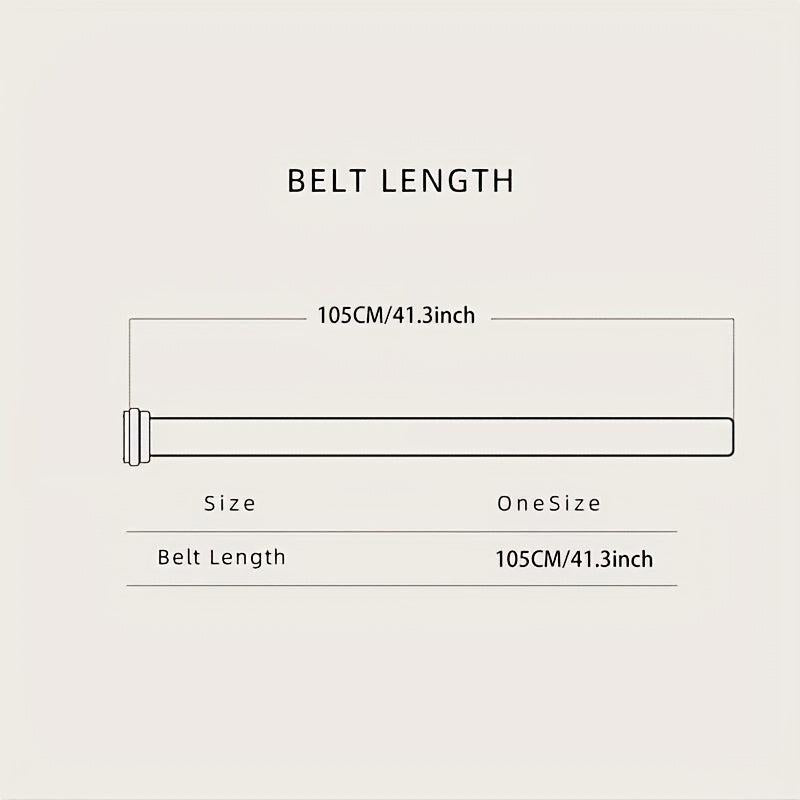 8 Shape Buckle Thin Belt Candy PU Waistband Women