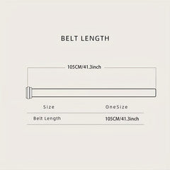 8 Shape Buckle Thin Belt Candy PU Waistband Women