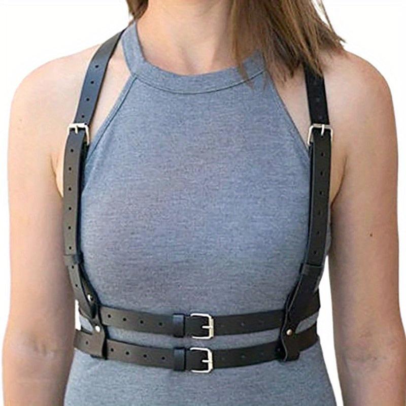 Punk Waist Harness Belt Body Corset Gothic PU Belt Women