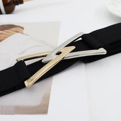 Women Elastic Wide Belt Stretch Lady Dress Belts