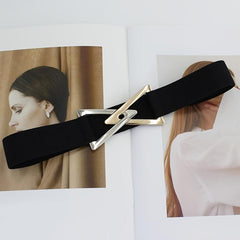 Women Elastic Wide Belt Stretch Lady Dress Belts