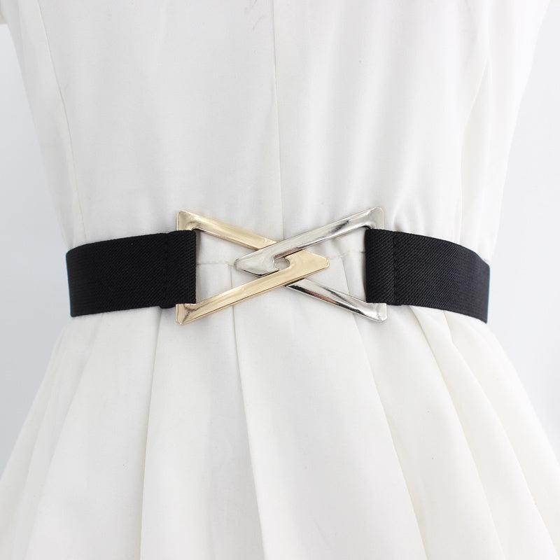 Women Elastic Wide Belt Stretch Lady Dress Belts