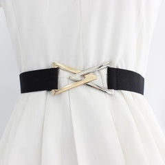 Women Elastic Wide Belt Stretch Lady Dress Belts