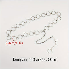 Round Hollow Waist Chain Metal Chain Belt Kpop Decoration Body Chain