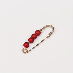 3pcs Faux Pearl Beads Pants Waist Pin Clothes Fixed Brooch