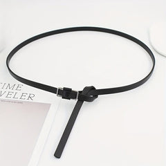 Women's PU Suit Belt Thin Tied Decorative Belt Waistband