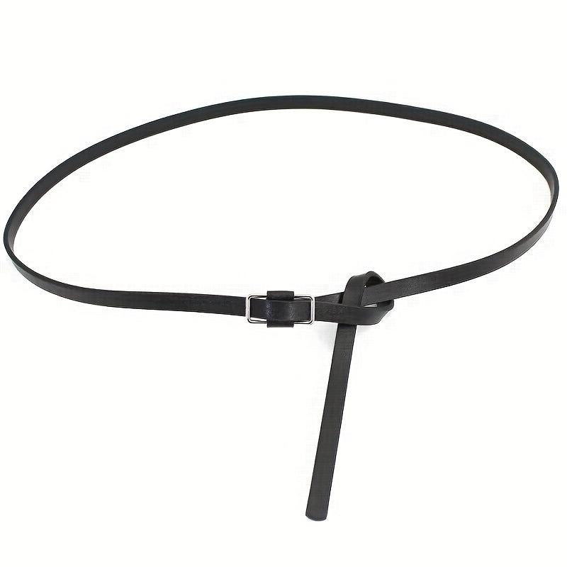 Women's PU Suit Belt Thin Tied Decorative Belt Waistband