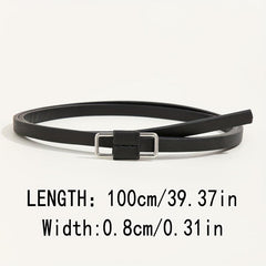 Women's PU Suit Belt Thin Tied Decorative Belt Waistband