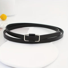 Women's PU Suit Belt Thin Tied Decorative Belt Waistband