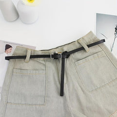 Women's PU Suit Belt Thin Tied Decorative Belt Waistband