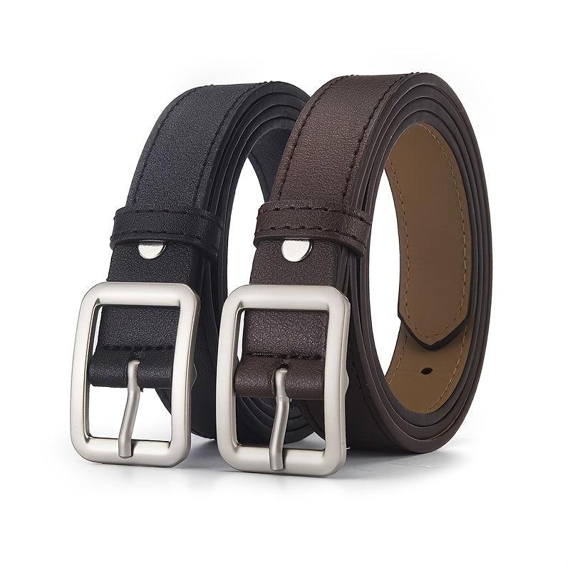 Women's Pin Buckle PU Belt, 2 Colors